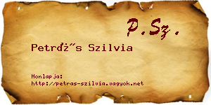 Petrás Szilvia névjegykártya